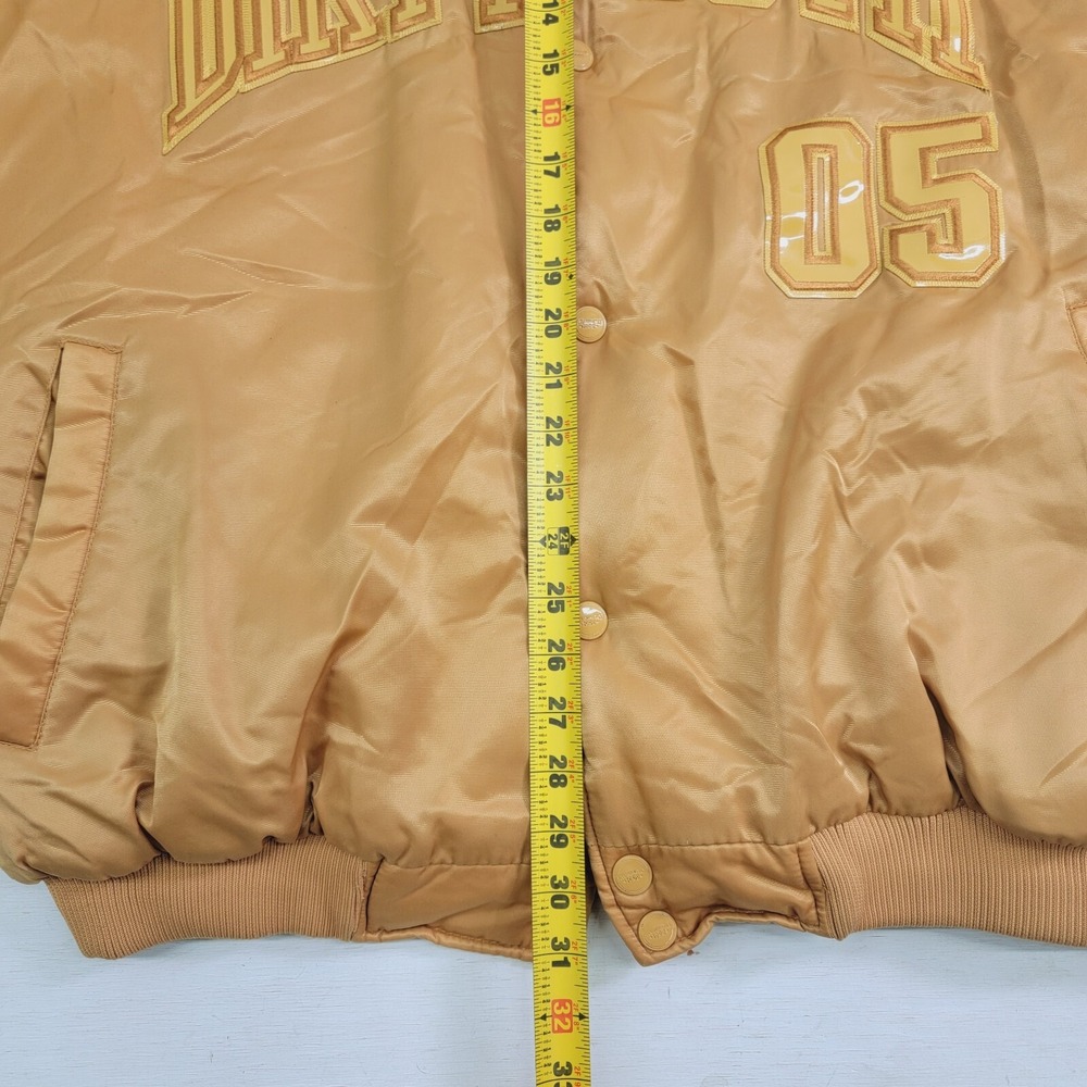 Vintage Fubu 90s Dirty South 05 City Series Gold Quilt Lined Bomber Jacket Rare! - Picture 16 of 16